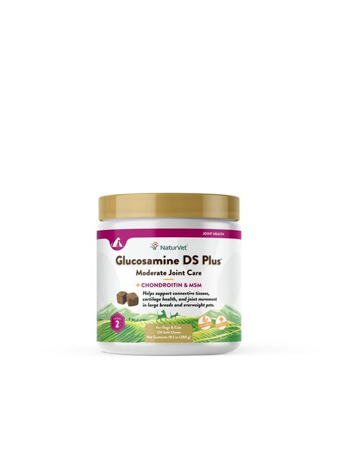 – Glucosamine DS Plus - Level 2 Moderate Care – Supports Healthy Hip & Joint Function – Enhanced with Glucosamine, MSM & Chondroitin – for Dogs & Cats–120 Soft Chews