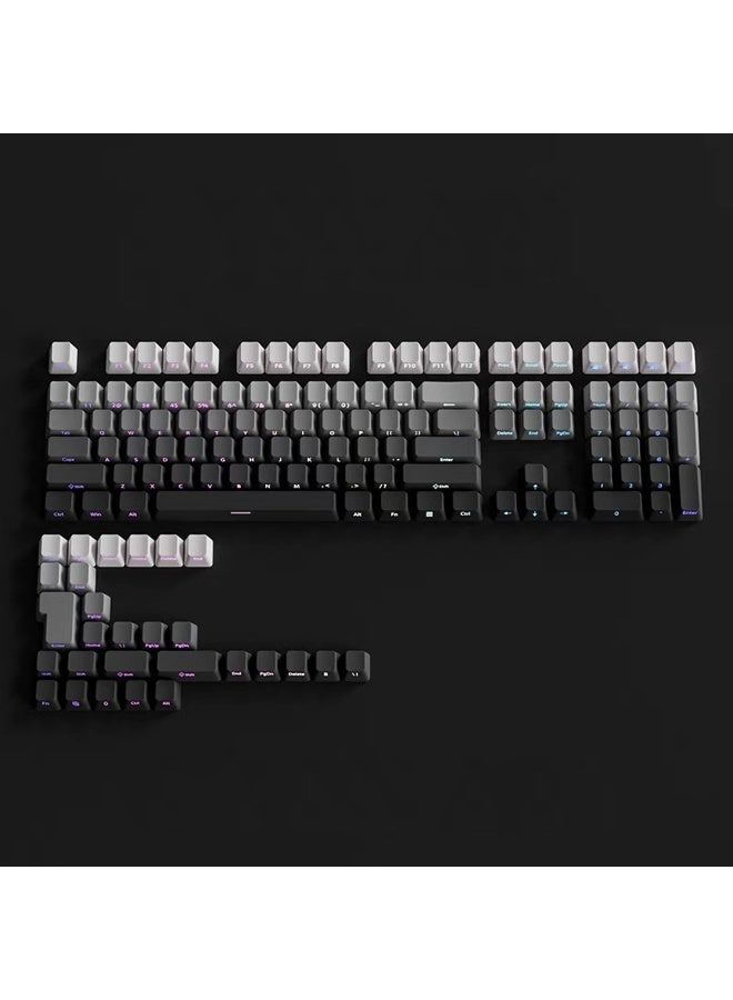 Keycaps Set for Mechanical Keyboards, Gradient Color 136 Keys PBT Key Caps, Side-Printed Keycaps, Replacement Keycap Set for Mechanical Keyboard, for Gaming & Office Use - Image 1