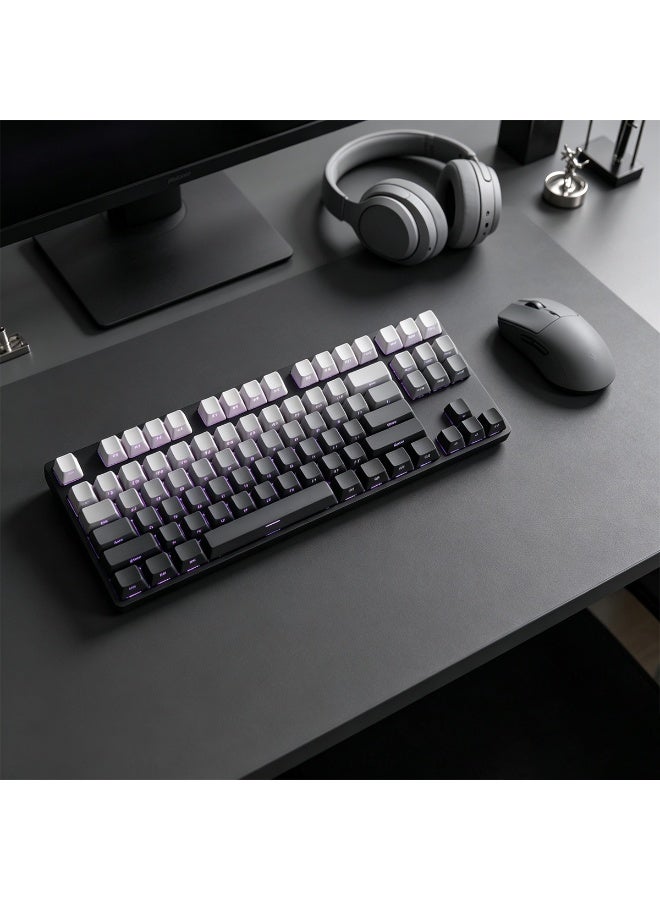 Keycaps Set for Mechanical Keyboards, Gradient Color 136 Keys PBT Key Caps, Side-Printed Keycaps, Replacement Keycap Set for Mechanical Keyboard, for Gaming & Office Use - Image 2