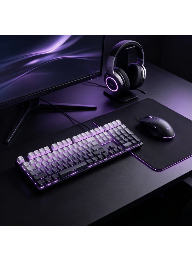 Keycaps Set for Mechanical Keyboards, Gradient Color 136 Keys PBT Key Caps, Side-Printed Keycaps, Replacement Keycap Set for Mechanical Keyboard, for Gaming & Office Use - Image 5