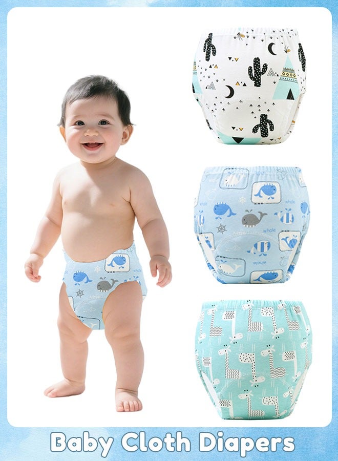 Sharpdo 3 Pieces Baby Potty Training Pants, Cloth Diaper for Boy and Girls, Breathable Potty Training Underwear, Size 100 / 110  - Image 1