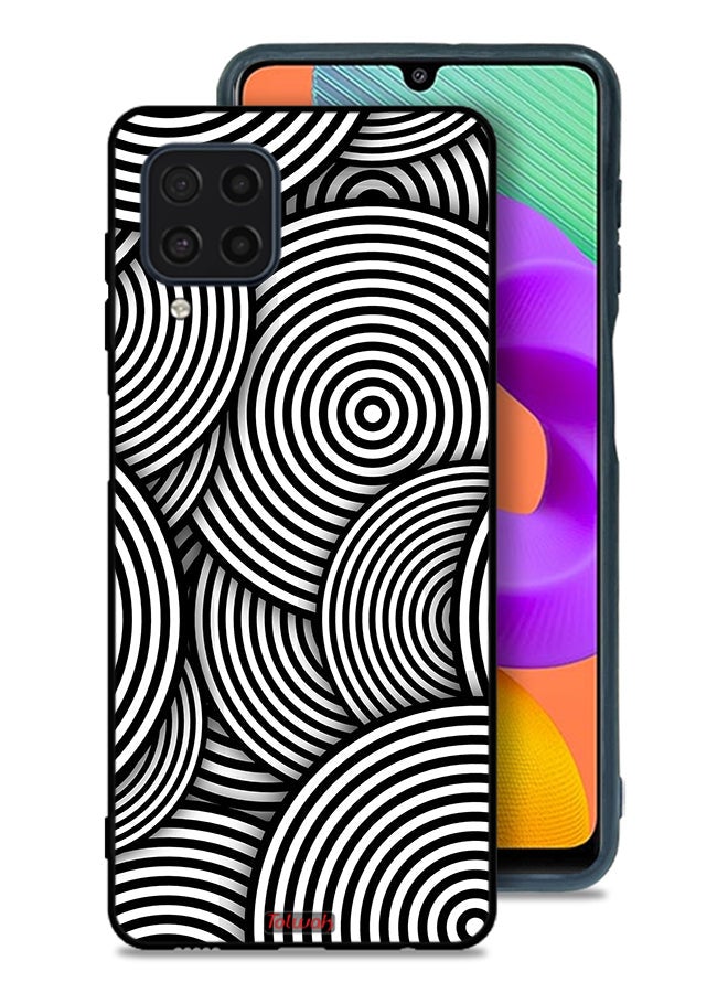 Tolwak Samsung Galaxy F22 Protective Case Cover Circles Illusion Pattern - Image 1