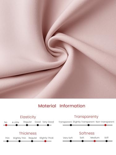 Hobemty Women's Cocktail A-Line Dress Choker V Neck Short Sleeve Belted Elegant Flare Dresses X-Large Pink - Image 5