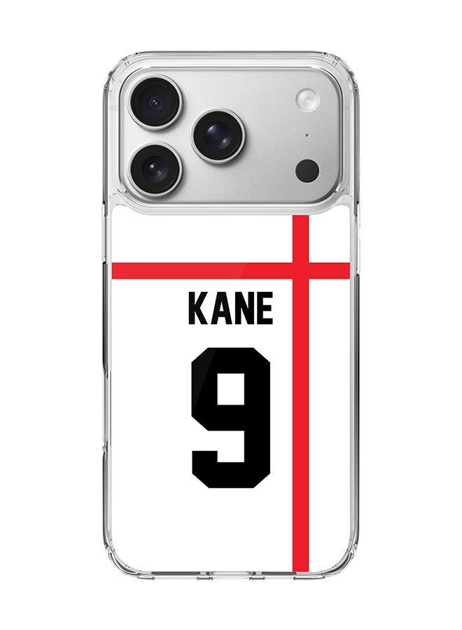 Stylizedd Classic Clear MagSafe Case for iPhone 17 Pro , Hybrid Soft Case Flexible Edges Anti Drop TPU PC Gel Thin Transparent Cover [ Designed for iPhone 17 Pro ] - Football Team - England, Player Name - Kane