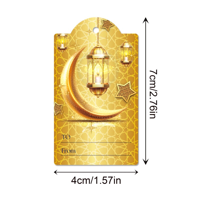 60 Sheets Happy Ramadan Design Small Cards 10 Different Styles Hanging Box Decoration - Image 2