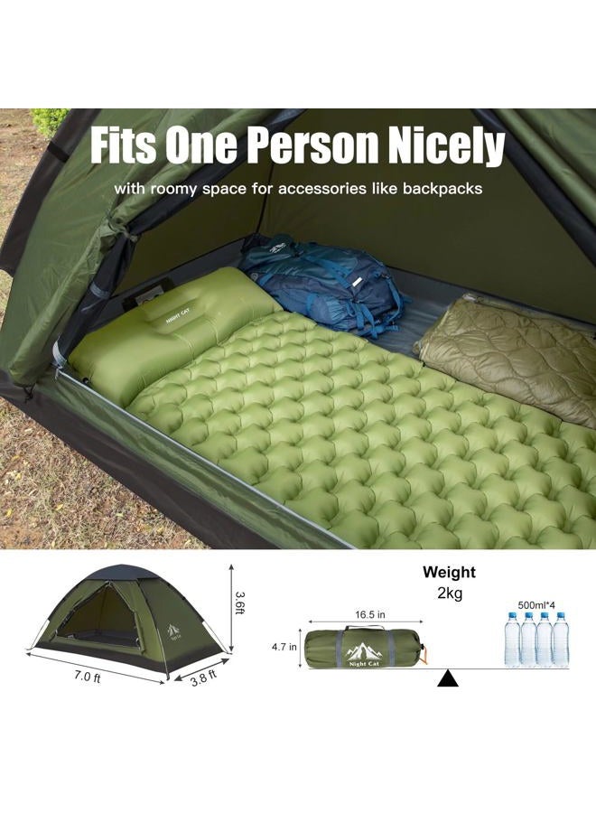 Night Cat Backpacking Tent for One Person Waterproof Single Camping Tent Lightweight Easy Manual Setup 2.2x1.2m - Image 4