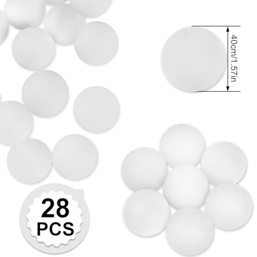 Guirnd 28 Pcs White Ping Pong Balls, 40mm Table Tennis Balls, Ping Pong Ball for Game or Arts, Pong Ball for Kids, Pet Toys - Image 2