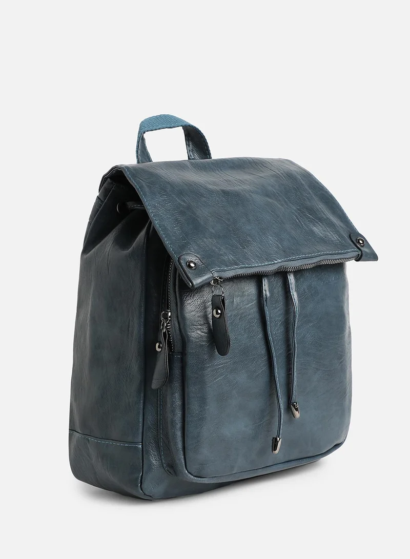 Haute Sauce Solid Zip Lock Mini Vegan Leather Backpack
