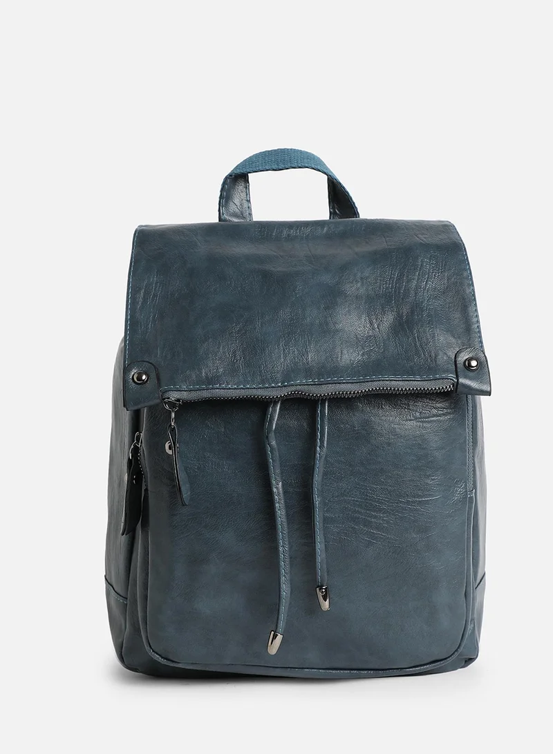 Haute Sauce Solid Zip Lock Mini Vegan Leather Backpack