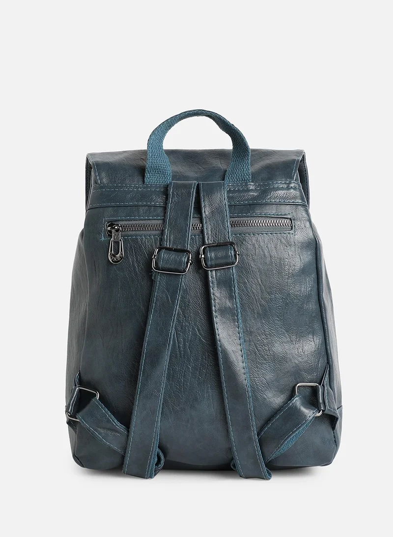 Haute Sauce Solid Zip Lock Mini Vegan Leather Backpack