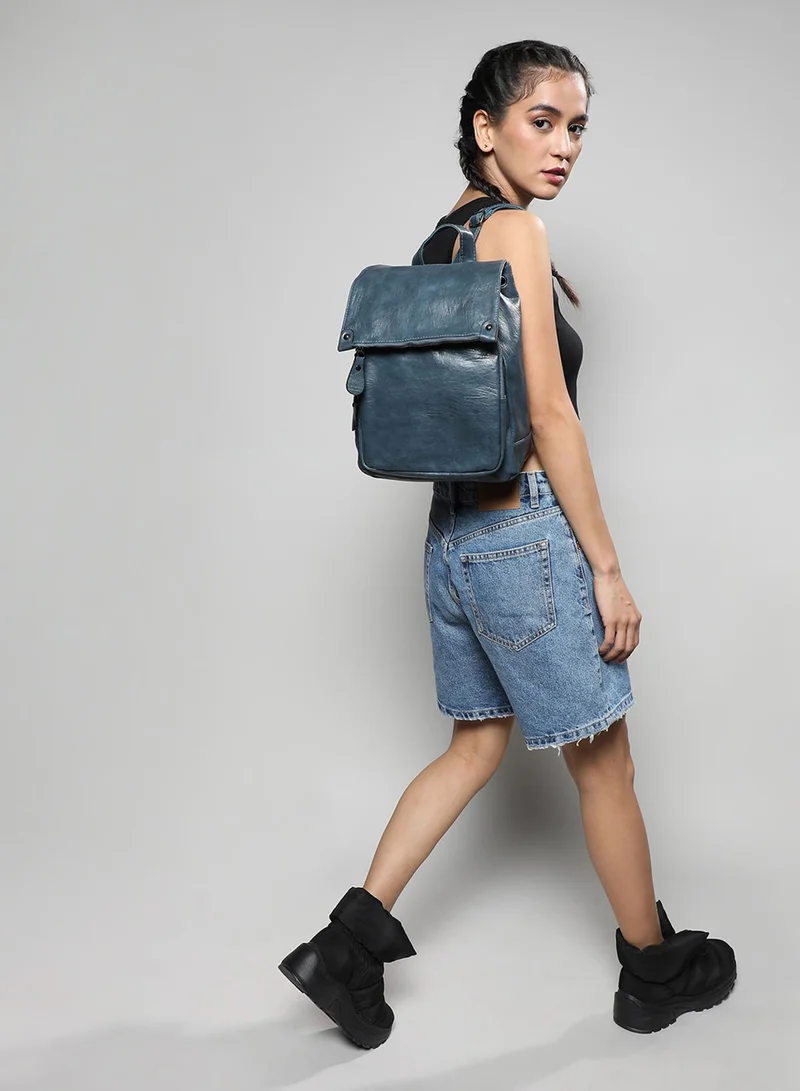 Haute Sauce Solid Zip Lock Mini Vegan Leather Backpack