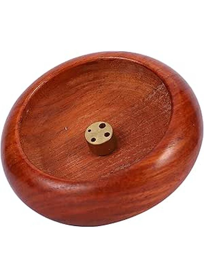 Wooden Incense Burner Bowl Holder Portable Mini for Home Decor Meditation Relaxation - Image 1