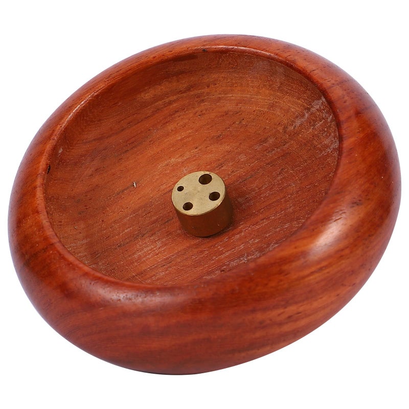Wooden Incense Burner Bowl Holder Portable Mini for Home Decor Meditation Relaxation - Image 2