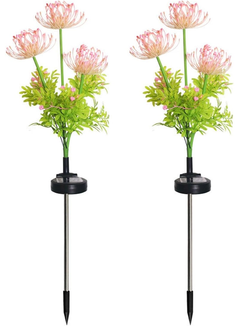 بلومنغ تايم أضواء حديقة الزهور الشمسية الخارجية المزخرفة بالألواح الشمسية للزهور الخارجية لديكور الحديقة الخلفية (بانا) - Image 1