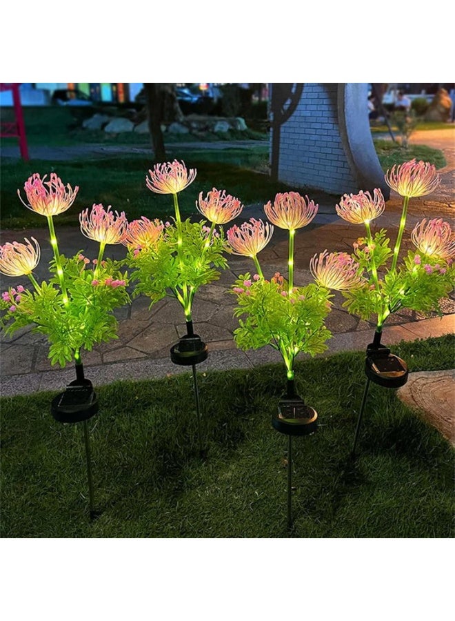 بلومنغ تايم أضواء حديقة الزهور الشمسية الخارجية المزخرفة بالألواح الشمسية للزهور الخارجية لديكور الحديقة الخلفية (بانا) - Image 5