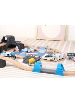 Generic Wooden Space Rail Track Set Kids Toys Wood Puzzle Austronaut Rail Transit Electric Train Track For Space Shuttle Children Toy  - Image 3