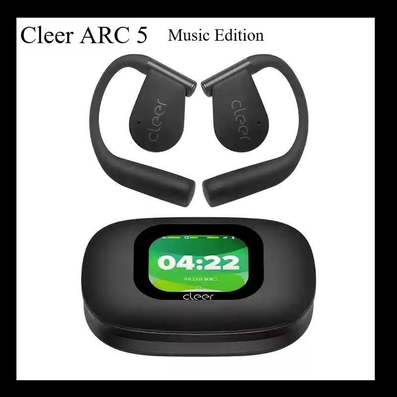 Cleer ARC 5 Open-Ear Smart AI Sports Running Headphones, Bluetooth with Touch Screen Dbe4.0 Amoled, 60H Battery, Black - Image 1
