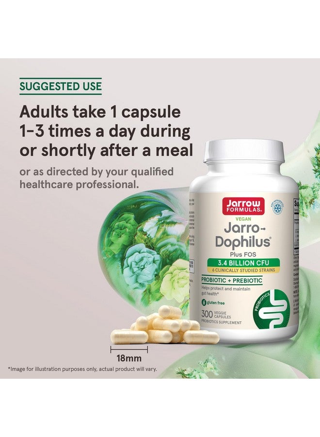 Jarrow Formulas Jarro-Dophilus + FOS - 3.4 Billion CFU Per Serving - Prebiotic & Probiotics Supplement for Immune & Intestine Support - Up to 300 Servings (Veggie Caps) - Image 5