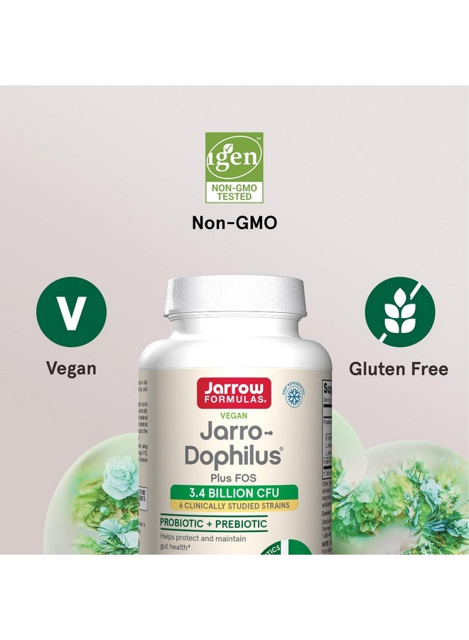 Jarrow Formulas Jarro-Dophilus + FOS - 3.4 Billion CFU Per Serving - Prebiotic & Probiotics Supplement for Immune & Intestine Support - Up to 300 Servings (Veggie Caps) - Image 3