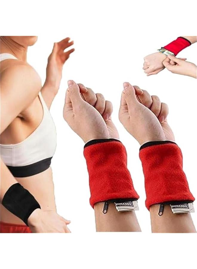 Sportswear Wrist Pouch, Sweat-Proof Wrist Key Pocket, Uni Zipper Wrist Pouch | Breathable Running Wallet Wristband for Walking, Climbing, Cycling, Running, Hiking  - Image 3