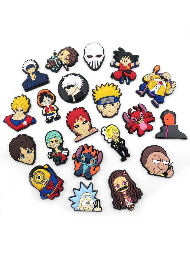 20PCS Crocs Shoe Decoration Charms, Cartoon Anime Collection Series Charms Shoes Charm for Crocs Hole Hole Shoe, for Kids Boys Girls Men Women Party Favor - Image 2