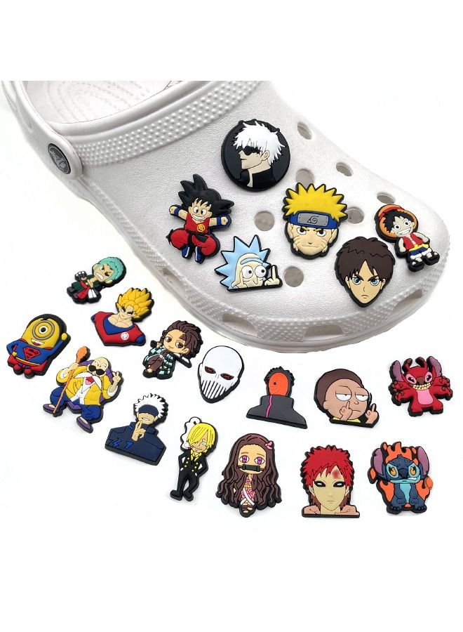 20PCS Crocs Shoe Decoration Charms, Cartoon Anime Collection Series Charms Shoes Charm for Crocs Hole Hole Shoe, for Kids Boys Girls Men Women Party Favor - Image 1