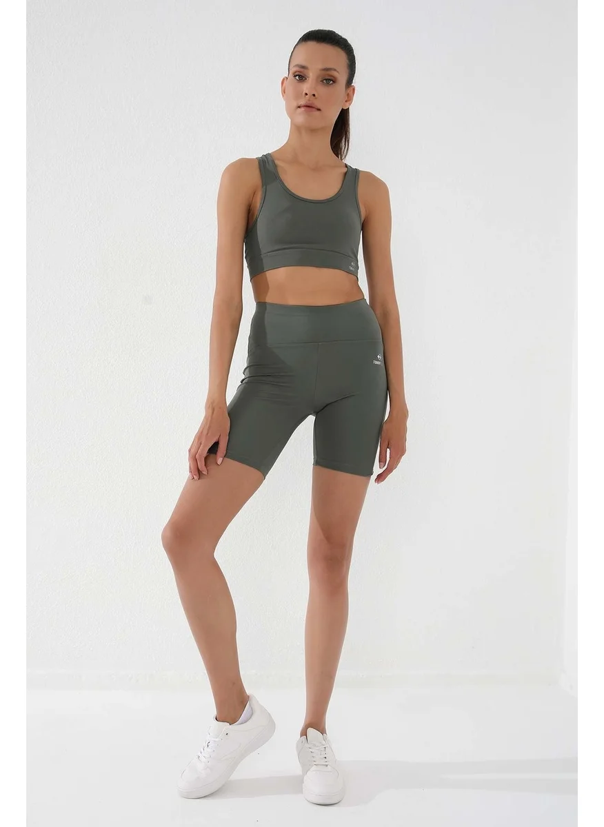 Tommy Life Çağla Women's High Waist Slimming Short Biker Leggings - 91007