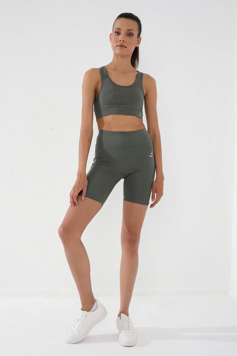 Tommy Life Çağla Women's High Waist Slimming Short Biker Leggings - 91007  - Image 2