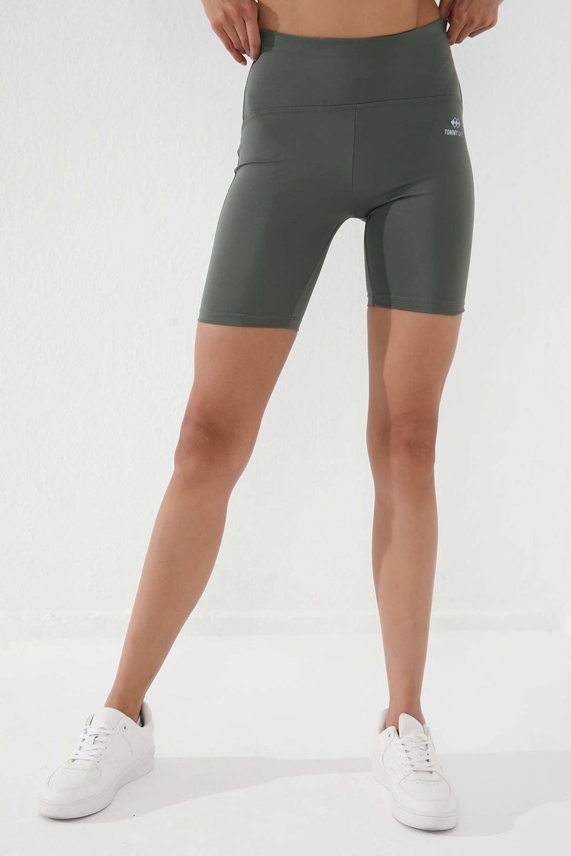 Tommy Life Çağla Women's High Waist Slimming Short Biker Leggings - 91007  - Image 3