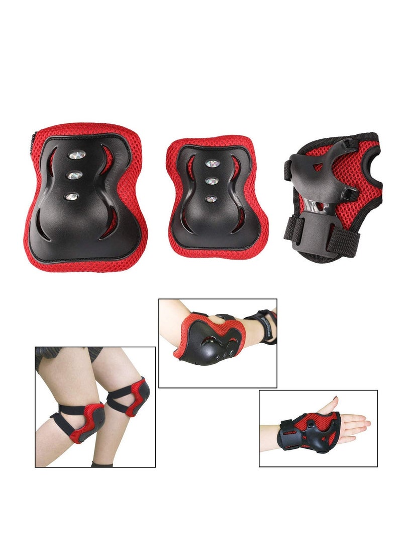 Spall Kids Bike Helmet Set Skateboard Knee Pads - Kids Helmet Elbow Pads Wrist Guards Adjustable for 3~10yrs Girl Boy Kids Protective Gear Set for Sport Cycling Bike Roller Skating Scooter - Image 5