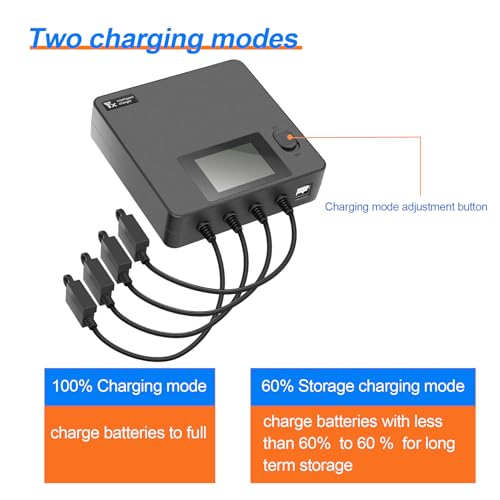 Hanatora LCD Charger with Storage Charge for DJI Air 3 Battery,Fast Multi Simultaneous Charging Hub Accessories - Image 2