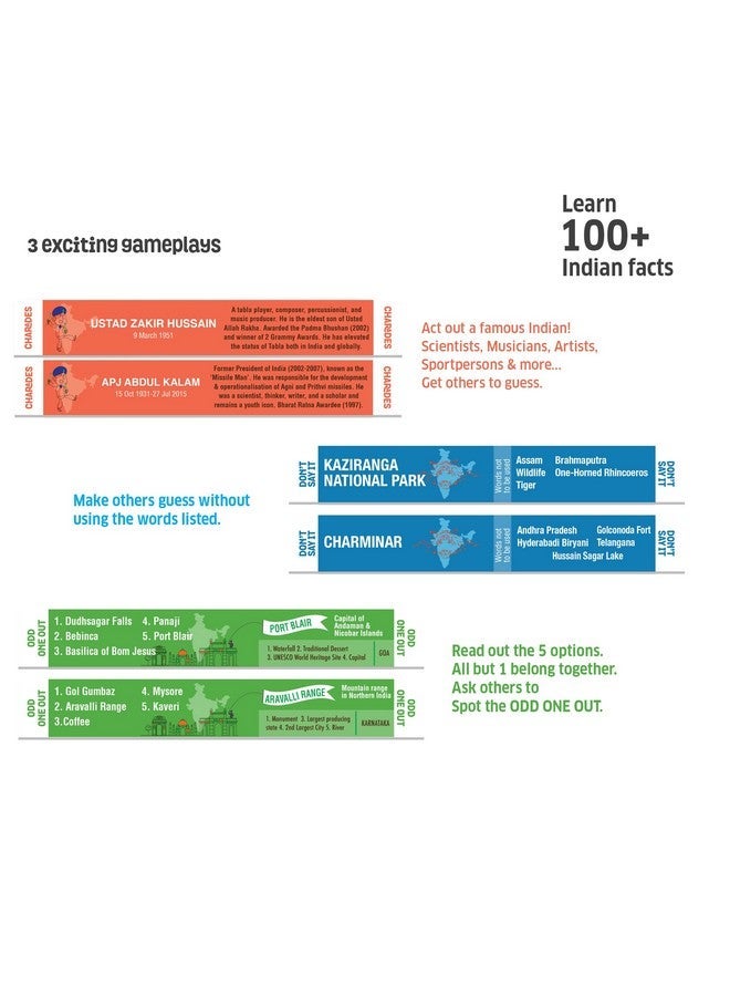 Chalk and Chuckles Smart Sticks Discover India, Kids Games Age 7+ Years, India Map Puzzle, Fun Educational Toys, Card Game, Birthday Return Gift for Girls, Boys 8, 9, 10, 11, 12 - Image 4