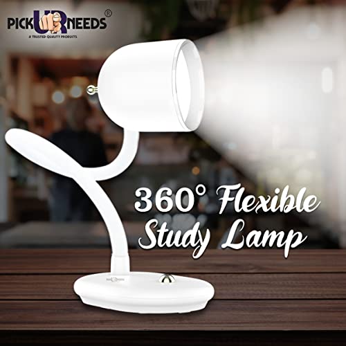 Pick Ur Needs White Desk Lamp Rechargeable For Study Lamp/Table Lamp Led Eye-Caring With Usb Charging Cable Touch Control Flexible Head - Image 4