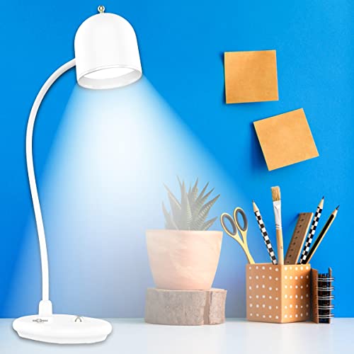 Pick Ur Needs White Desk Lamp Rechargeable For Study Lamp/Table Lamp Led Eye-Caring With Usb Charging Cable Touch Control Flexible Head - Image 1