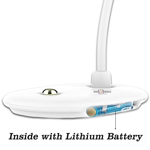 Pick Ur Needs White Desk Lamp Rechargeable For Study Lamp/Table Lamp Led Eye-Caring With Usb Charging Cable Touch Control Flexible Head - Image 3