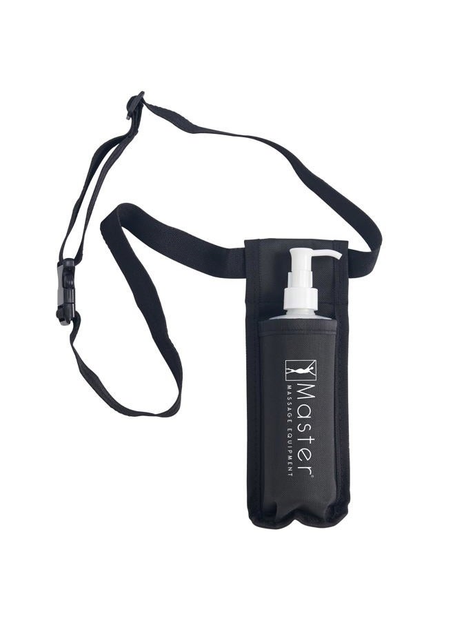 Master Massage Single Bottle Massage Oil Holster Case Bag-Adjustable and Heat-Resistant Bottle Cream & Lotion Single Holster Bag Kit– Incl. One 8 Oz Refillable Pump Dispenser - Image 3