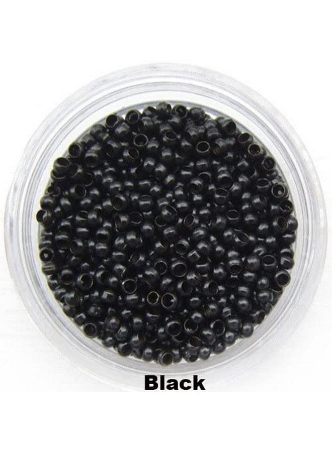Funyn Nano Copper Micro Rings Dreadlock Beads Microlink Nano Micro Tube Ring For Tip/Ring Hair Extensions Link Hair Tools Accessories (1 Black) - Image 3