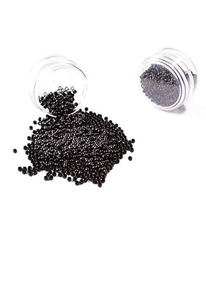 Funyn Nano Copper Micro Rings Dreadlock Beads Microlink Nano Micro Tube Ring For Tip/Ring Hair Extensions Link Hair Tools Accessories (1 Black) - Image 2