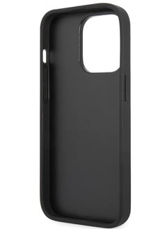 Ferrari IPHONE 14 PRO   - LEATHER BLACK CASE HOT STAMPED SIDES AND YELLOW SHIELD LOGO - FERRARI  - Image 5