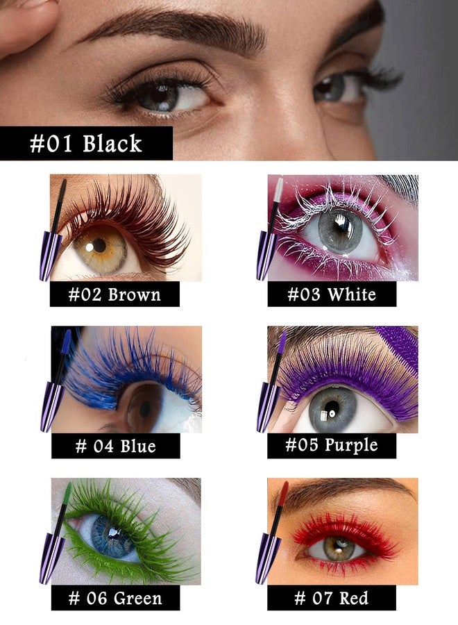 LYSdefeu 5D Red Mascara for Eyelashes-1Pcs Longlasting Waterproof Smudge-Proof Colored Mascara Volume and Length, Volumizing Curling Defining Eye Lashes rimel de pestañas, Cosplay Party Eye Makeup for Women - Image 4