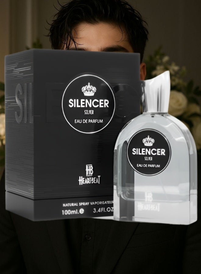 Heartbeat 12 Pieces Silencer Silver Perfume 100ML - Image 2
