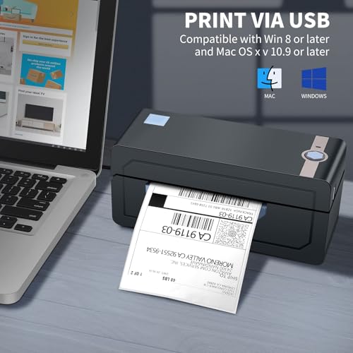 JADENS Bluetooth Thermal Shipping Label Printer – Wireless 4x6 Shipping Label Printer, Compatible with Android&iPhone and Windows, But Not Mac,Widely Used, Amazon, Shopify - Image 3