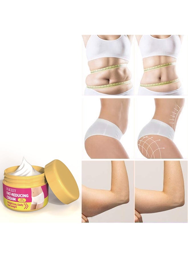 INKEEY Fat-Reducing Cream，Fat Burner Slimming Body Massage Sculpting Cream Anti Cellulite Cream for Belly Waist Thighs Abdomen Buttocks Firming Tighten Skin 50g - Image 4
