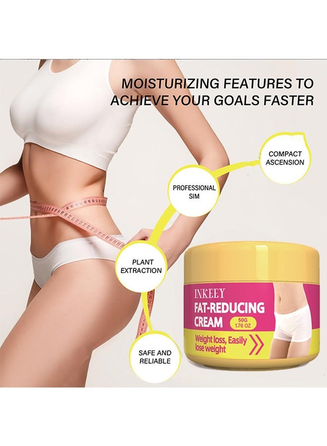 INKEEY Fat-Reducing Cream，Fat Burner Slimming Body Massage Sculpting Cream Anti Cellulite Cream for Belly Waist Thighs Abdomen Buttocks Firming Tighten Skin 50g - Image 2