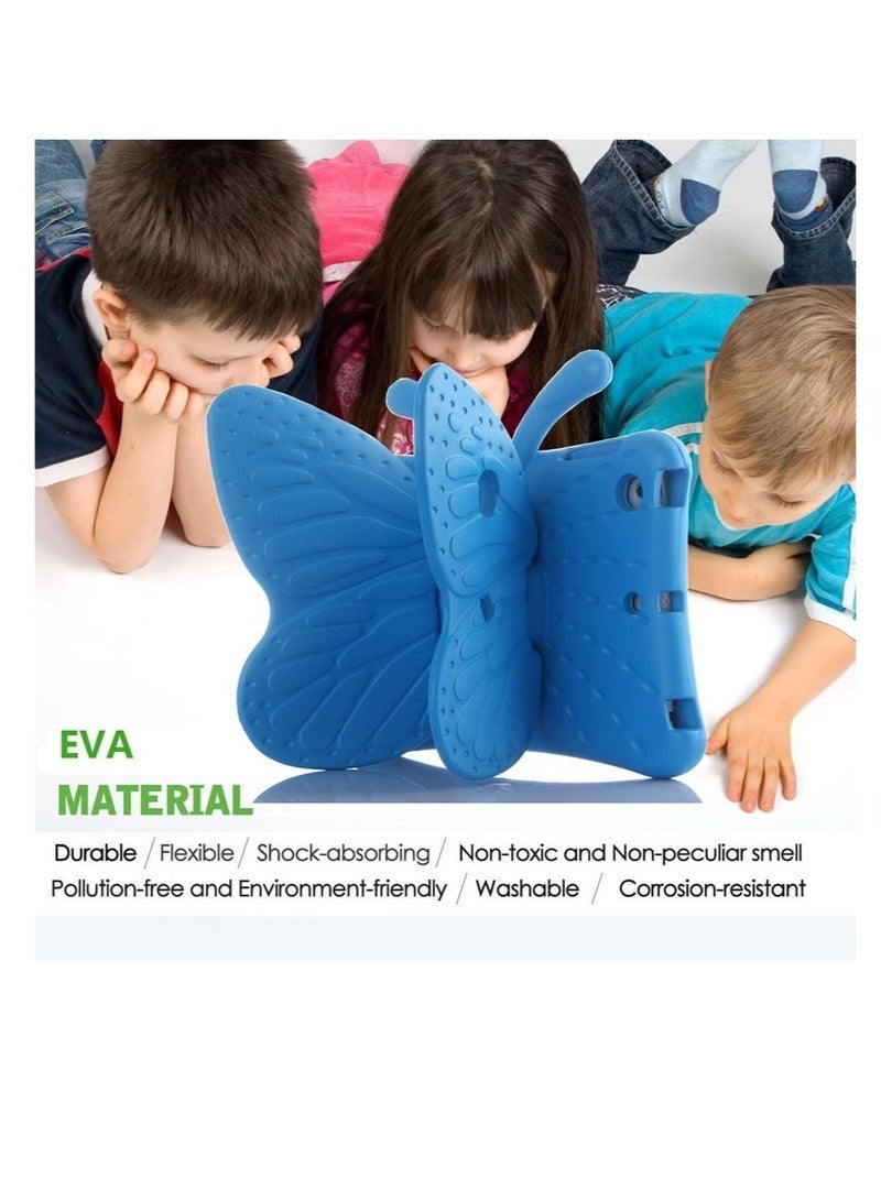 Gravity iPad Mini Case for Kids, Cute Butterfly Wing Double as Stand Light Weight Kid-proof Durable EVA Foam Protective Tablet Bumper Cover for Apple iPad mini 1/2/3/4 - Blue - Image 3
