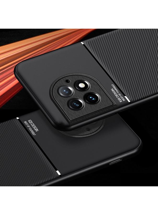 S-TOP Case For OnePlus Ace 2 Pro Classic Tilt Strip Grain Magnetic PC Hybrid TPU Phone Case - Image 2