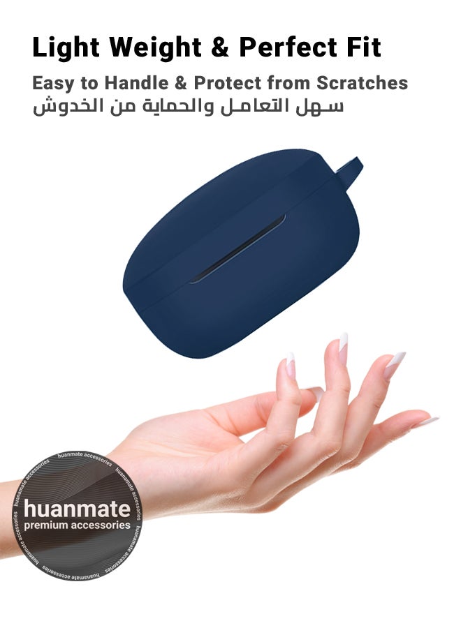 huanmate Anker SoundCore Life P2 Mini Silicone Case Cover - Dark Blue - Made with Soft Silicone, Lightweight & Durable - Stylish Design, Accurate Cut-outs, Easy Installation & Removal - Image 3