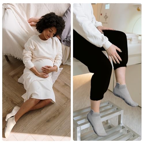 Hstyle 3 Pairs of Yoga Socks with Grips for Women and Men, Ideal for Ballet, Barre, Barefoot Workout, Pilates Grip Socks Non Slip Socks - Image 2