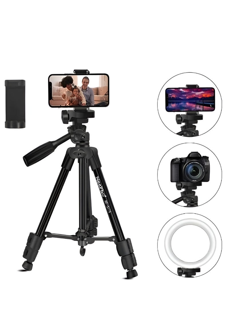Neepho NP-3170 Professional Tripod, Quick-Release Plate, Adjustable Clamp, Carrying Case Included-BLACK - Image 3