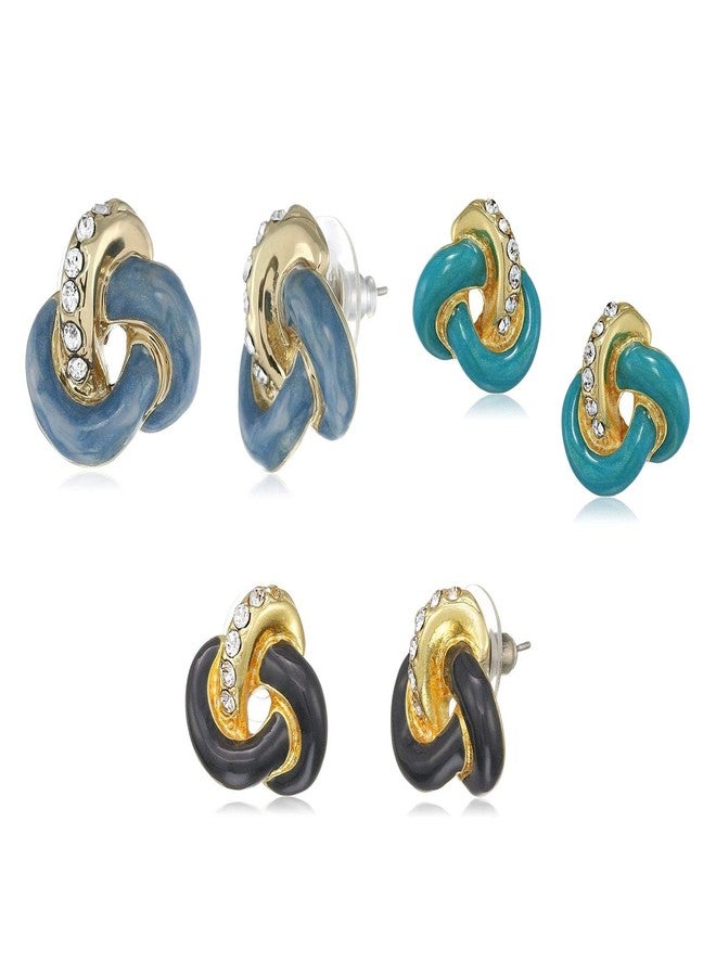 Estele Jewellery Gift For Valentines Day Combo Earrings For Girls, multicolour, one size - Image 1